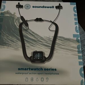 Water action sport headphones, designed for water sports/ use with smartwatches